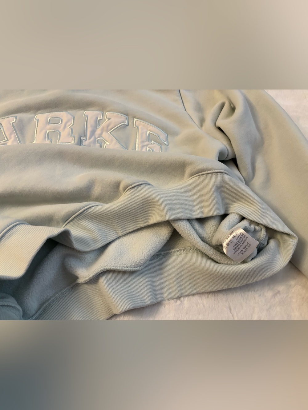 Parke Bridal Varsity Mockneck - Pale Blue + White L/XL - Picture 5 of 9